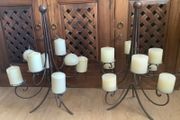 2 Large Bronze Colour Candelabras