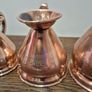 Stunning Set of 5 Vintage/Antique Copper Haystack Measuring Jugs Full Graduated Set Image 7