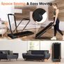 Treadmills Foldable with 10% Incline 1-12KM/H Under Desk Walking Pad with LED Display Remote Control APP Portable Running Machine for Home/Office Jogging Image 7