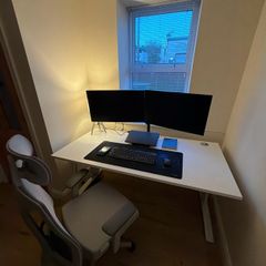 160cm White Office Desk
