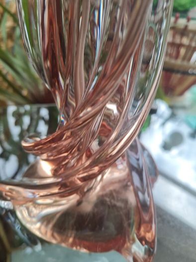 French Glass Table Lamp