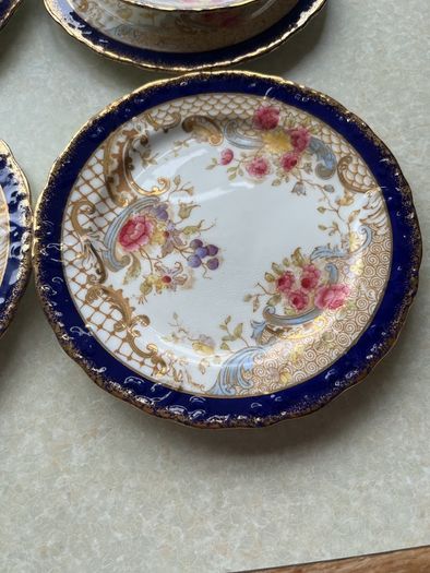 Antique 19th C5 Side Plates & 4Saucers p