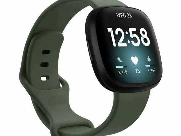 LARGE Green Silicone Band Strap For Fitbit Versa 3, Versa 4, Sense, Sense 2