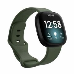 LARGE Green Silicone Band Strap For Fitbit Versa 3, Versa 4, Sense, Sense 2