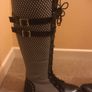 Brand New Black and White Tall Boots, Size 40 Image 5