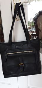 New Rowallan Black Leather Shoulder/Hand Bag