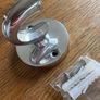Large silver coloured hanging hook with screws and raw plugs Image 3