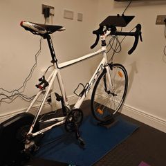 Road Bike and Tacx Flux 2