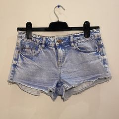 NEW LOOK Blue Denim Hotpant Shorts Size 8!