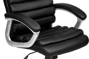 Executive Office Chair Swivel Chair With Padded Armrests Black Nationwide Delivery