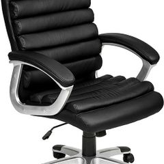 Executive Office Chair Swivel Chair With Padded Armrests Black Nationwide Delivery