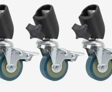 Set of 3 swivel wheels with brakes for photo tripods and light stands