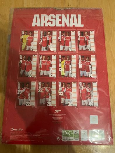 Arsenal 2026 Calendar and Annual