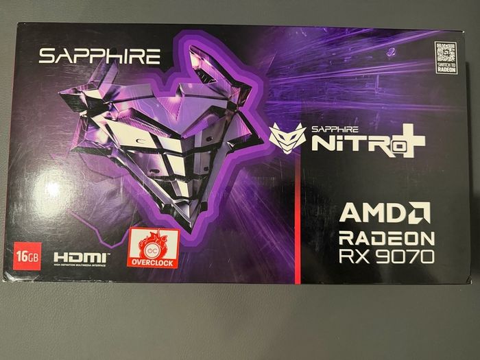 Sapphire Nitro+ AMD Radeon RX 9070 Gaming OC Video Card, 16GB, HDMI/Dual DP Brand New Sealed .