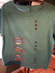 Ladies teal XL top