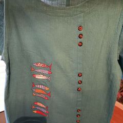 Ladies teal XL top