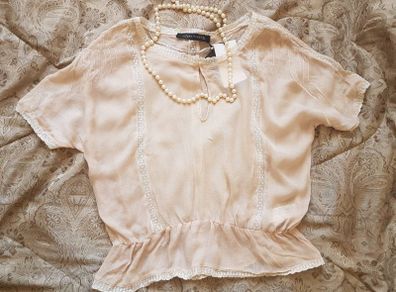Zara cream top size S new