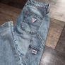 Guess Size 25/Uk 6-8 Light Blue Carpenter Jeans Y2K Utility Denim Image 3