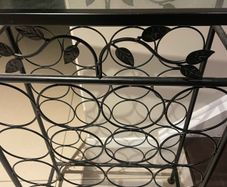 Wrought iron wine bottle stand