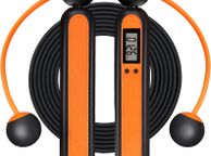 main image for ad Skipping Rope Cordless Jump Rope with Counter Smart Calorie Display Ball Bearing, Tangle-free Adjustable Skipping Rope for Home Gym Workout Crossfit Boxing Exercise for Men Women Kids, Orange