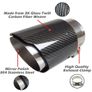 Car Exhaust Tip 64-67mm Carbon Fiber Image 4