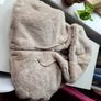Bershka faux fur hooded jacket in cream Image 4