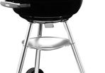 Compact Kettle Charcoal Grill Barbecue, 47cm | BBQ Grill with Lid Cover, Stand & Wheels | Freestanding Outdoor Oven, Smoker & Outdoor Cooker with Porcelain-Enamelled Bowl (FREE POSTAGE)