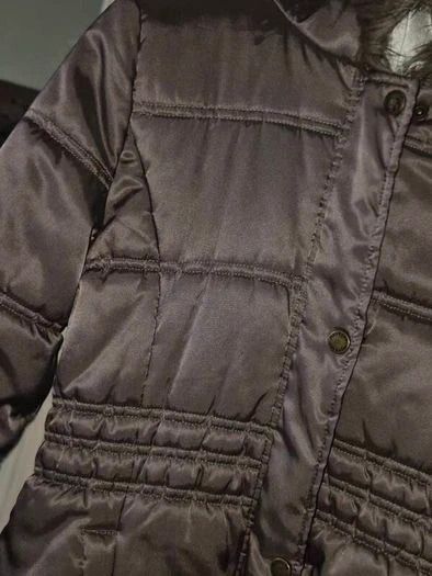 Monsoon Girls Metallic Bronze Tiered Winter Coat, Age 11/12