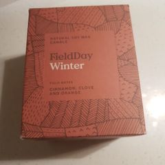 Field Day Winter Soy Wax Candle - cinnamon, clove and orange - 190 grams - Boxed Brand new