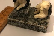 Two Panda's on Granite base ornament