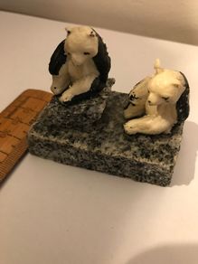 Two Panda's on Granite base ornament