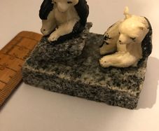 Two Panda's on Granite base ornament