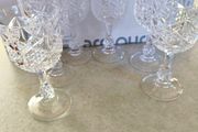 VTG Bohemian Crystal Diamond Cut Cordial Ball Stem Glasses - Set of 6