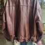 oversized brown leather jacket vintage Image 6