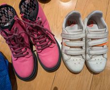 Girls Shoes Set (Next Boots & Rainbow Trainers) - UK1
