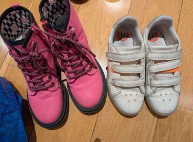 Girls Shoes Set (Next Boots & Rainbow Trainers) - UK1