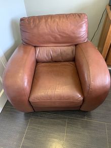 Brown Leather Armchair