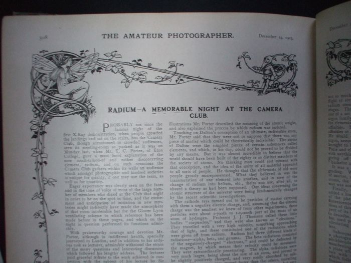SALE!  THE AMATEUR PHOTOGRAPHER - 1903 - The Popular Illustrated Journal for All Photographers - Volume XXXVIII - July to December 1903