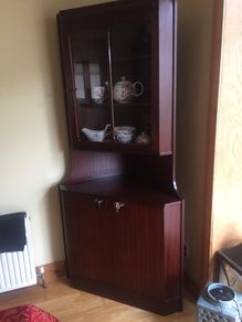 Mahogany corner cabinet