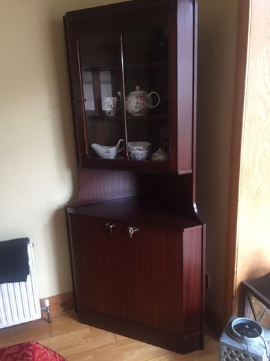 Mahogany corner cabinet