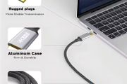 (6ft Long) USB-C to HDTV Cable Compatible for MacBook, Galaxy S9-S25, iPhone 15/16/17, iPad Pro, iMac, Surface -  4K Ultra HD High-Speed USB 3.1 Type-C to HDTV Cord with Thunderbolt 5/4/3 (for Smartphones, Tablets, Monitors, Projectors)