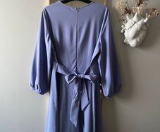 Midi Dress Nadine Milano 1950 Retro style with bow - Lavander size 16 largr