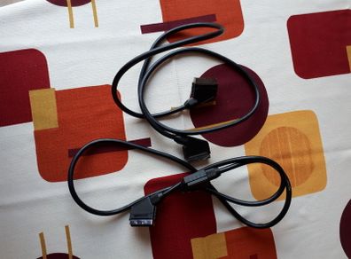 2 x Scart Cables