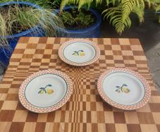 Three Vintage Nicholas Mosse Tiny Plates in the Fabulous but Discontinued Pear Pattern