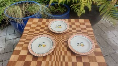 Three Vintage Nicholas Mosse Tiny Plates in the Fabulous but Discontinued Pear Pattern
