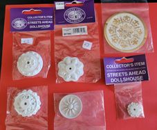 Dolls house ceiling roses