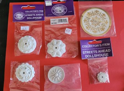 Dolls house ceiling roses
