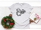 Among Us Christmas Shirt-Santa Seems Sus To Me-Crewmate Or Impostor-Christmas Pattern-Gamer Christmas Gift