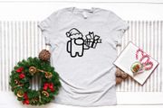 Among Us Christmas Shirt-Santa Seems Sus To Me-Crewmate Or Impostor-Christmas Pattern-Gamer Christmas Gift