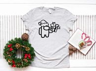 main image for ad Among Us Christmas Shirt-Santa Seems Sus To Me-Crewmate Or Impostor-Christmas Pattern-Gamer Christmas Gift